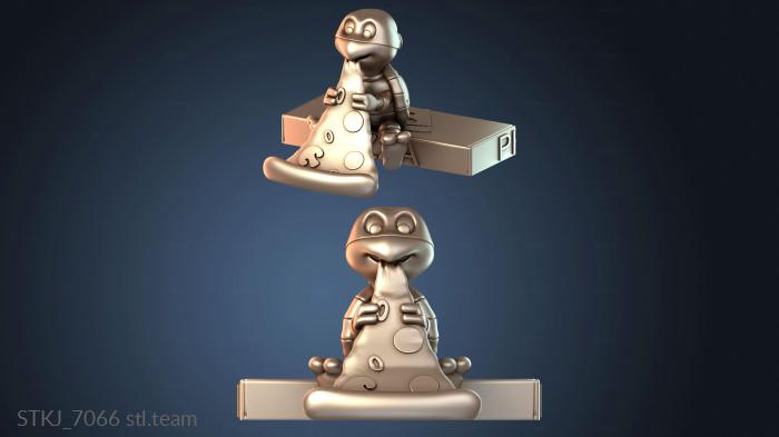 Статуэтки животных Пицца Черепаха Гриб