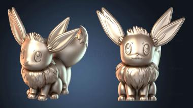 3D модель Покемон Иви Сидит (STL)