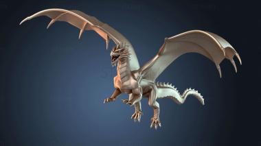 3D model Red Dragon Winged (STL)