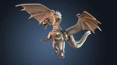 3D model Red Dragon Flying Adult (STL)