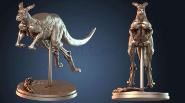 3D модель Самка рыжего кенгуру с Джоуи (STL)
