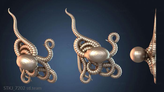 Статуэтки животных Рифовый осьминог темный