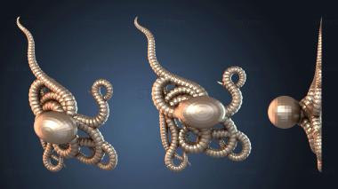 3D модель Рифовый осьминог темный (STL)