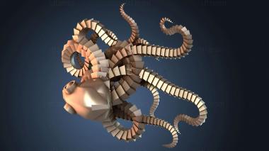 3D модель Массивный рифовый осьминог (STL)
