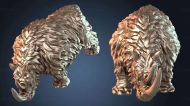 3D модель Битва носорогов (STL)