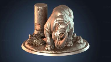 3D модель Носорог на коне (STL)
