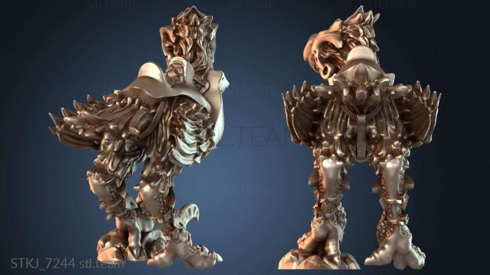 Статуэтки животных Всадник Рокобос Бронированные Ноги Сталь