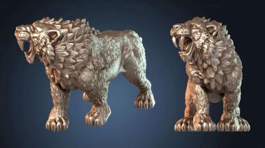 3D модель Самец саблезубого тигра (STL)