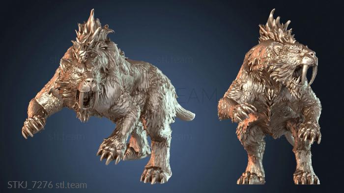 Статуэтки животных Атака саблезубого тигра