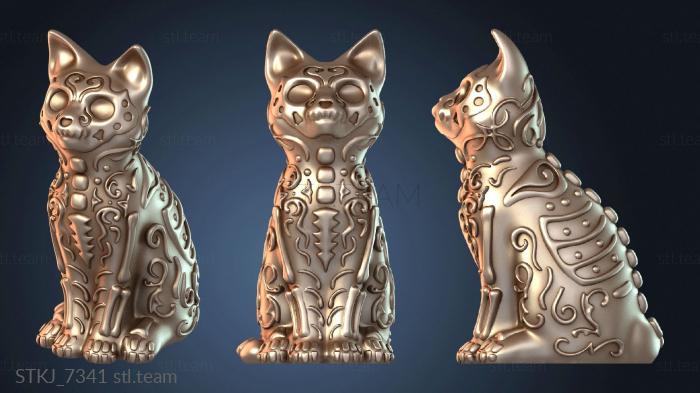 Фигурка скелета кошки