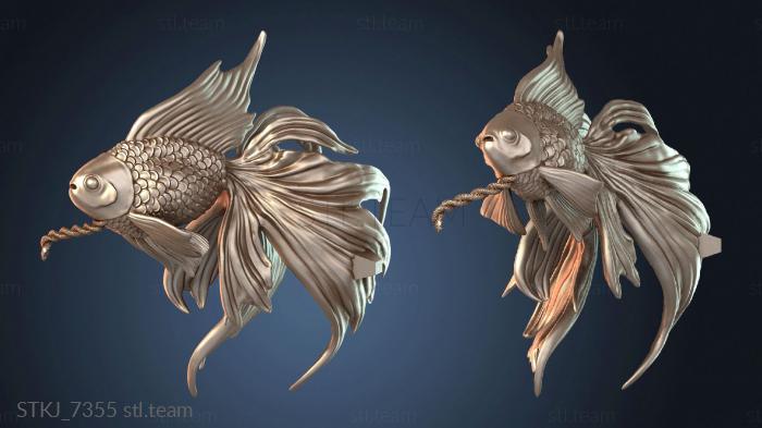 Статуэтки животных Рыба-скайуокер с веревкой