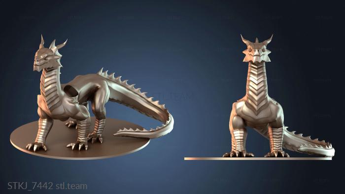 Статуэтки животных Древний Стальной Дракон