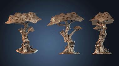 3D модель Береза на болотистой местности (STL)