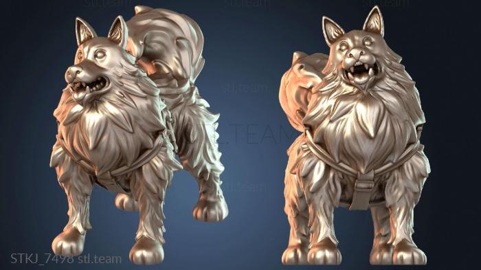 Статуэтки животных Стояние на ездовых собаках на местности