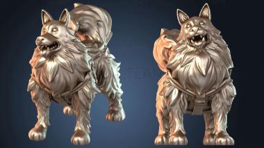 3D модель Стояние на ездовых собаках на местности (STL)