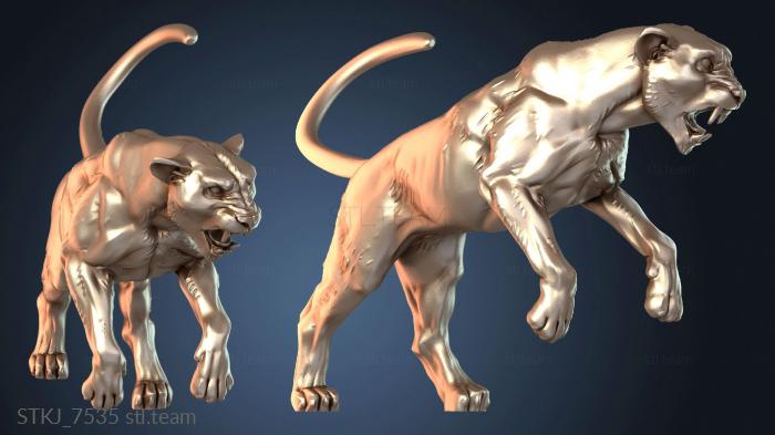 Статуэтки животных Титаны Дроу Боец Пантера