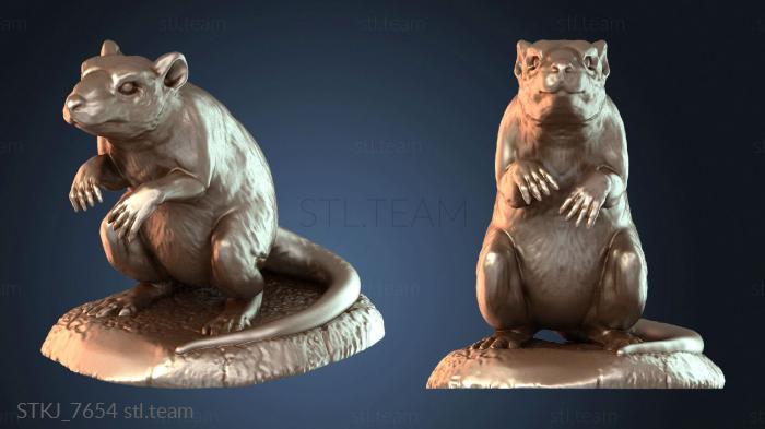 Статуэтки животных Крыса с шестеренками для колодцев