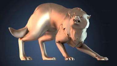 3D модель Зимний Волк Стенд (STL)