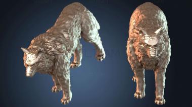 3D модель Волк на камне (STL)