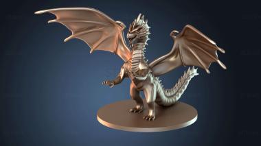3D модель Молодой Красный Дракон (STL)