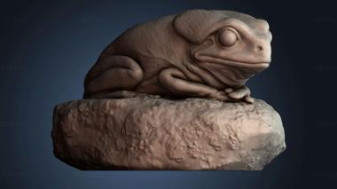 3D model The frog sits on the rock (STL)