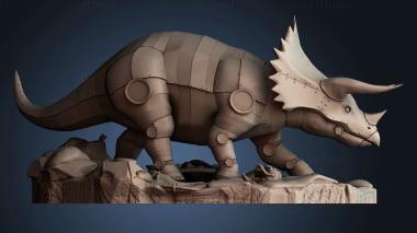 3D model Triceratops dinosaur - robot (STL)