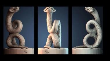 3D model Burrowing Serpent (STL)