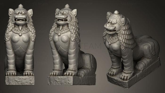 3D модель Китайский лев-хранитель (STL)