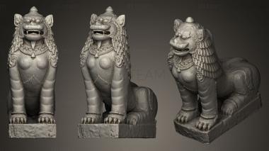 3D model Guardian Lion chinese (STL)