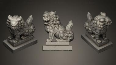 3D model guardian lion dog (STL)