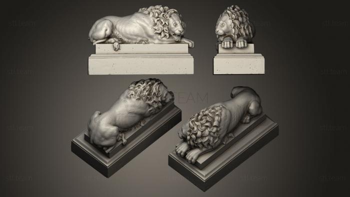 3D модель Львы-хранители спят (STL)