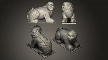 3D model korean lion statue scan (STL)