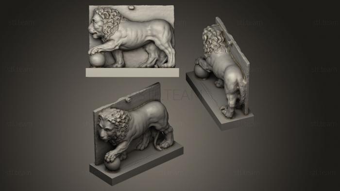 3D model lion afstobning fredensborg castle garden (STL)