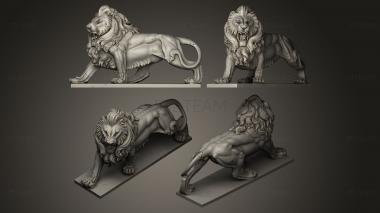 3D model lion agressive right (STL)