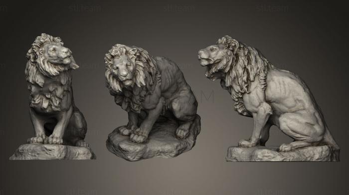 Статуэтки львы тигры сфинксы Старый слепой Лев Бронзовая скульптура