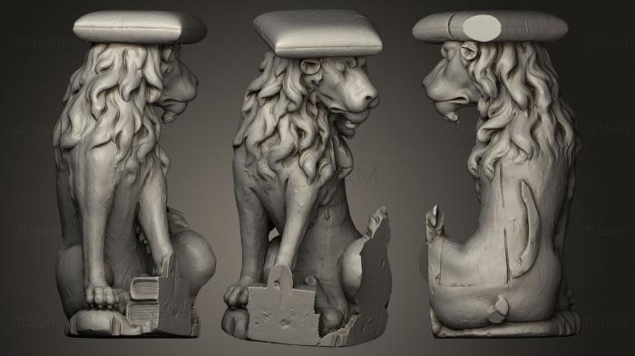 3D model Lion sculpture No 2 from Krzeszw Abbey (STL)