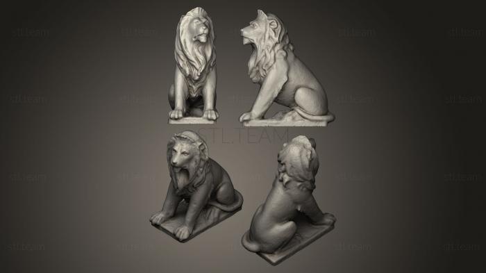 3D model Lion sitting and have a rest (STL)