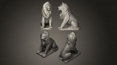 3D model Lion sitting and have a rest (STL)