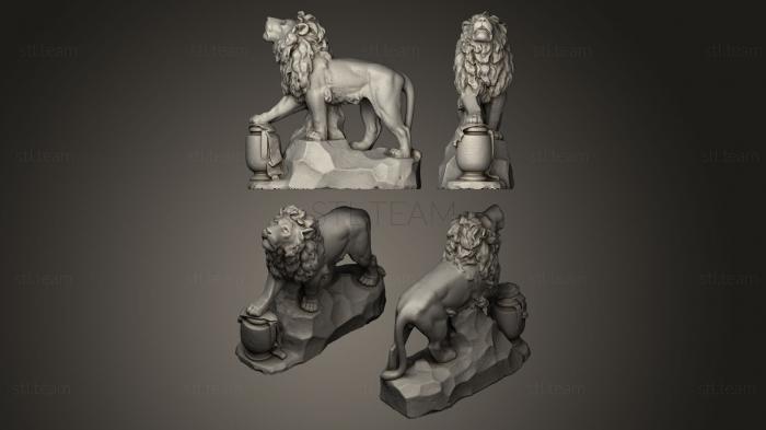 Статуэтки львы тигры сфинксы Лев из мемориала Томаса Крибба