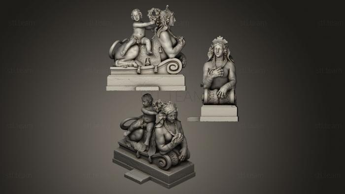 3D model Sphinx with playing child (STL)