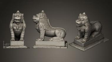 3D model Black Stone Lion (STL)