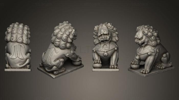 3D model Chinese guardian lion Foo dog (STL)