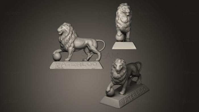 Статуэтки львы тигры сфинксы Le Lion de Waterloo