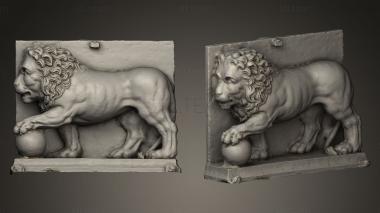 3D model Lion afstobning Fredensborg castle garden (STL)