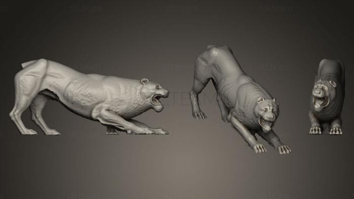 Статуэтки львы тигры сфинксы Мраморная статуя Льва