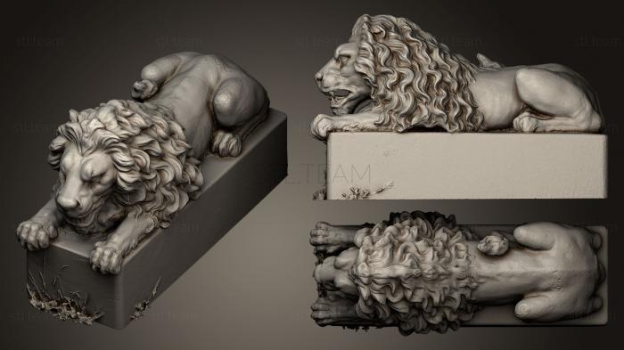 3D модель Статуя Золотого Льва 2 (STL)