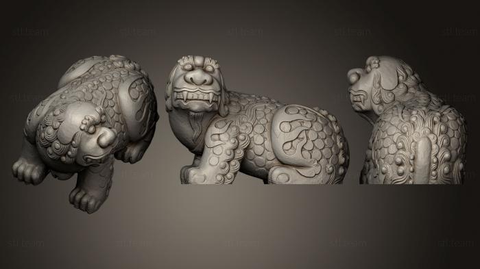 Статуэтки львы тигры сфинксы Статуя корейской собаки Фу Хаэтаэ