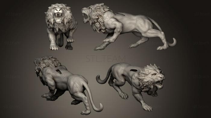 Статуэтки львы тигры сфинксы Лев с вырванными Крыльями