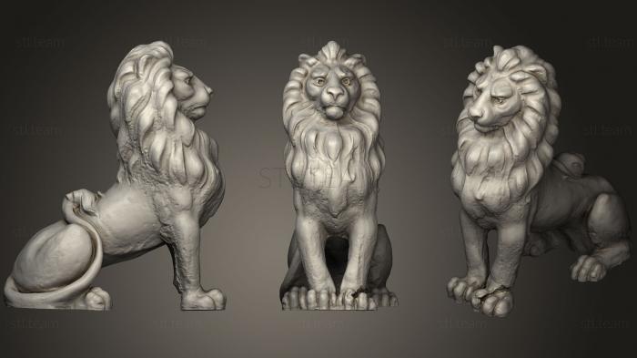 3D model Guardian Lion Statue (STL)