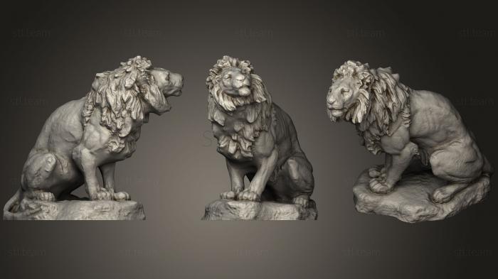 Статуэтки львы тигры сфинксы Скульптура льва (3D-сканирование)